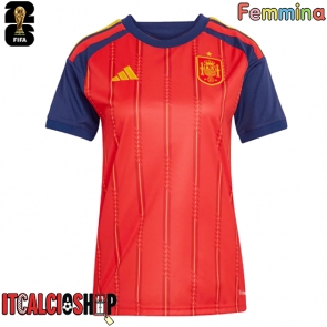 Spagna Prima Maglia Femmina Mondiali 2026 Manica Corta